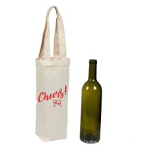 custom Eco-Friendly Printed LOGO 12OZ Canvas Cotton bags Hand Wine Bags Gift Wine bags